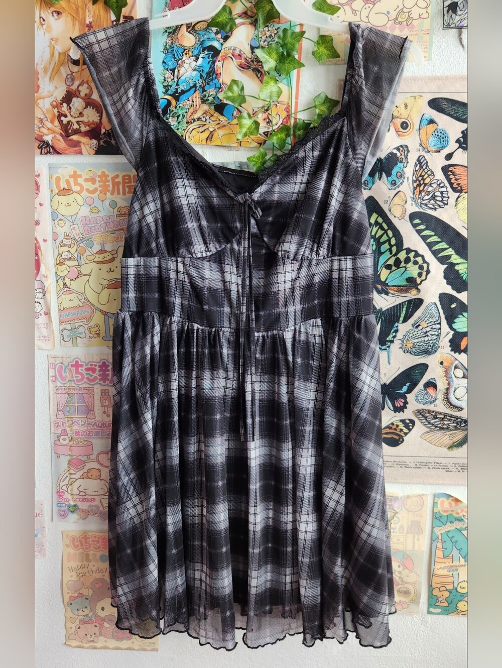 Gingham Grey Dress